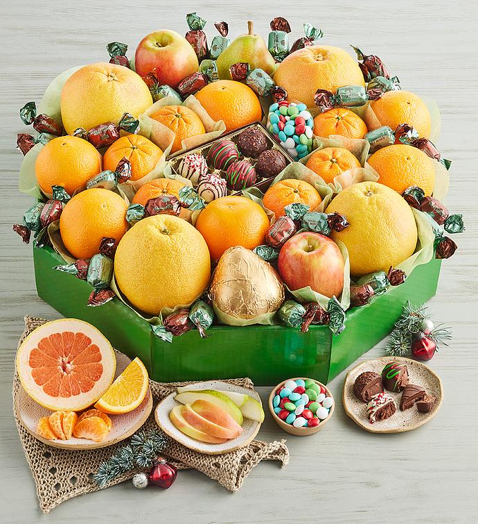 Deluxe Holiday Fruit Wreath